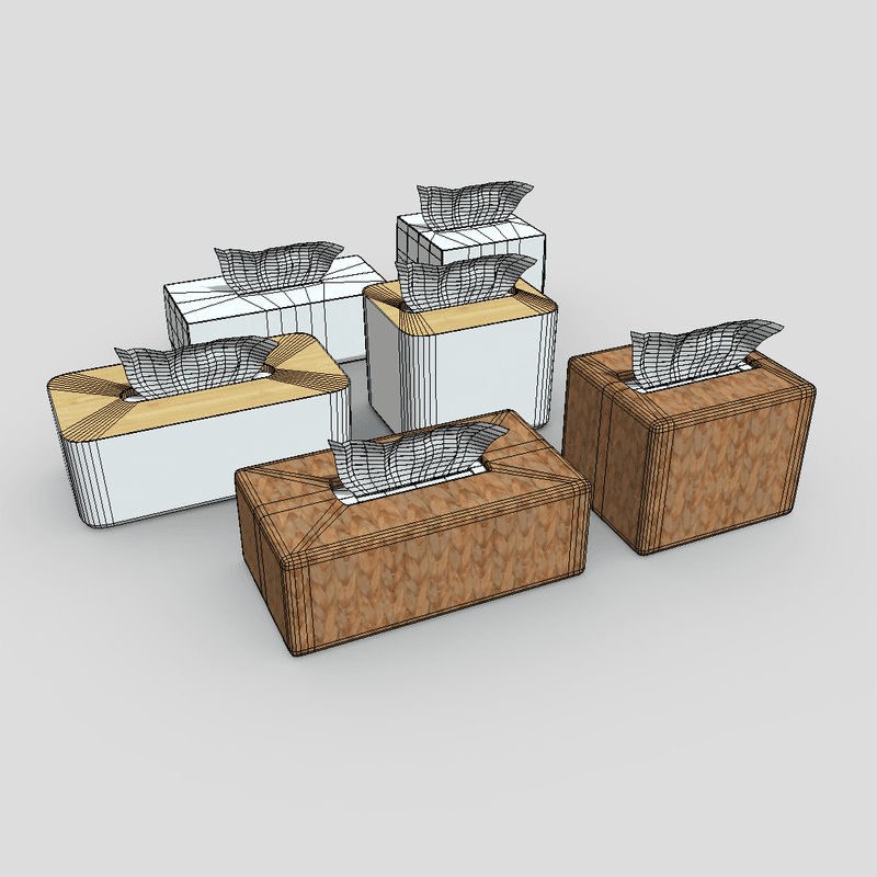 Tissue Box Pack - low poly PBR 3d model