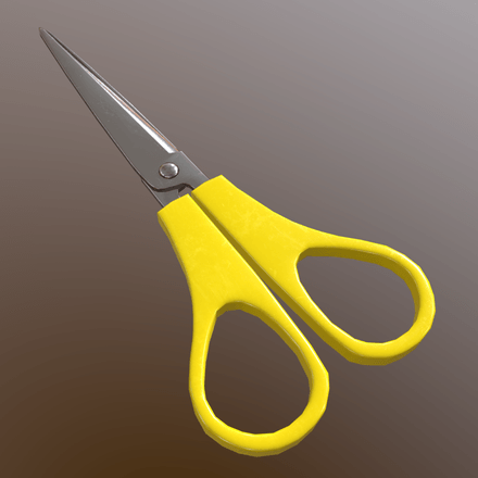 CC0 - Scissors - low poly PBR 3d model