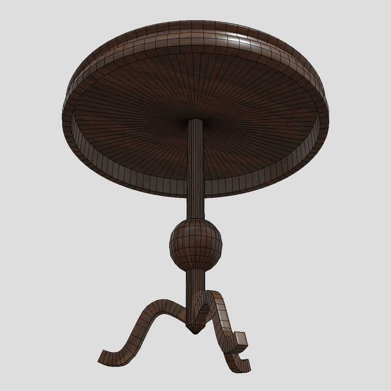 CC0 - Table - low poly PBR 3d model