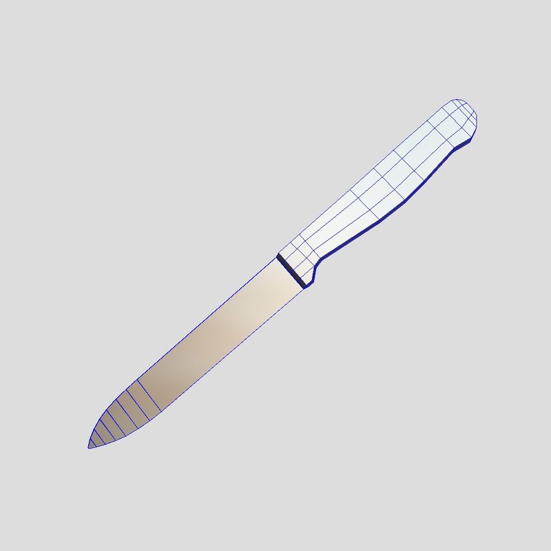 Kitchen Knife 6 - low poly PBR 3d model