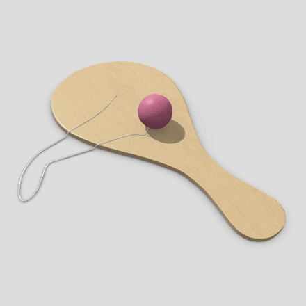 Paddle Ball - low poly PBR 3d model