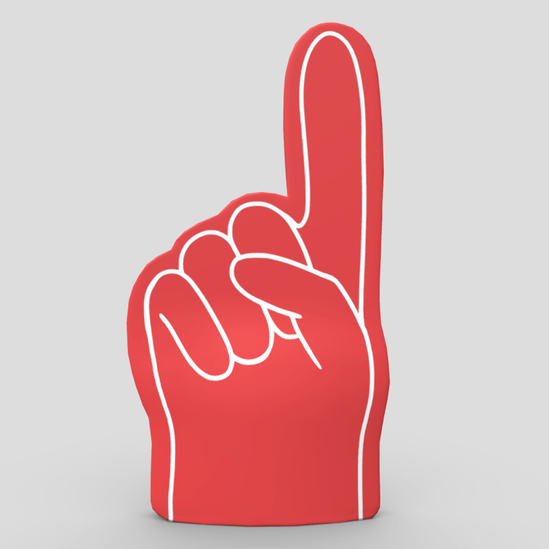 CC0 - Foam Finger - low poly PBR 3d model