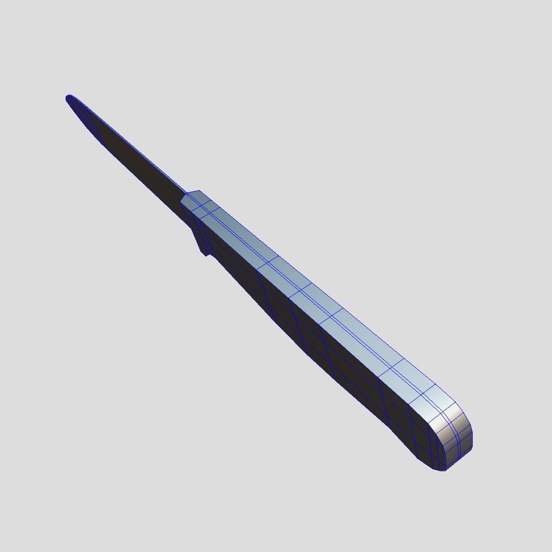 Kitchen Knife 6 - low poly PBR 3d model