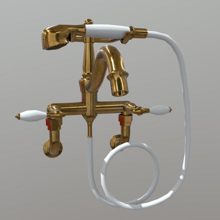 Bath Faucet - low poly PBR 3d model