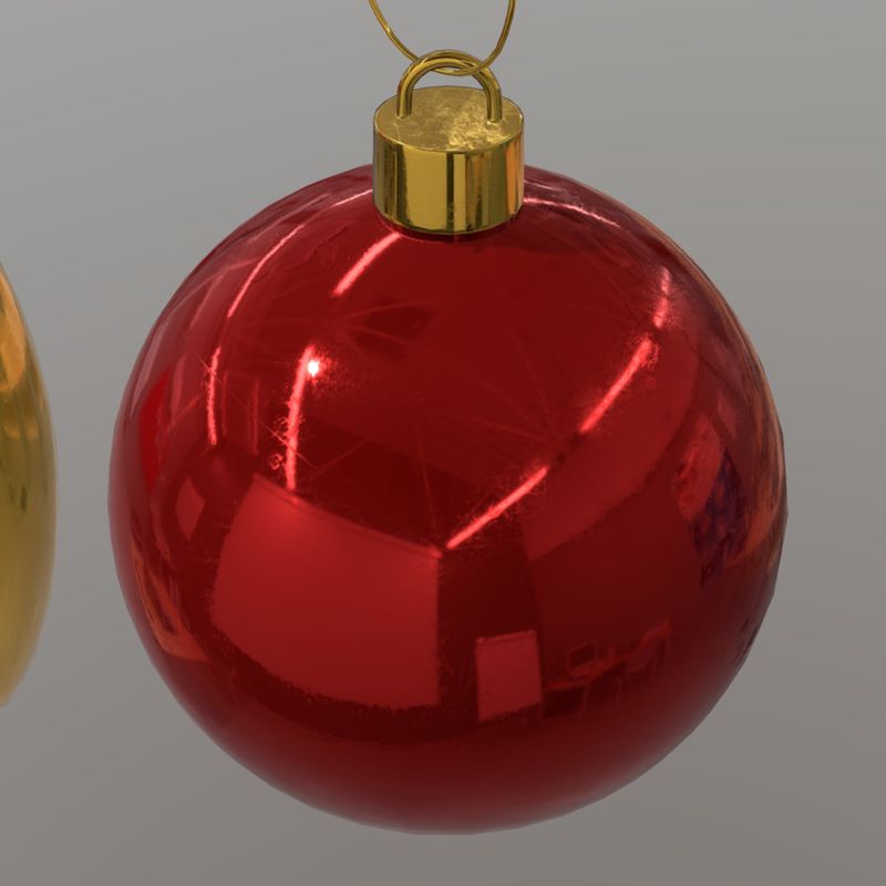 Christmas Bauble - low poly PBR 3d model
