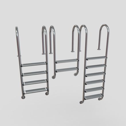 Pool Ladder Pack - low poly PBR 3d model