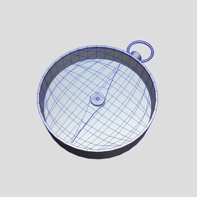 Compass - low poly PBR 3d model