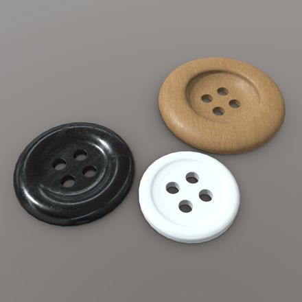 Clothing Button - low poly PBR 3d model