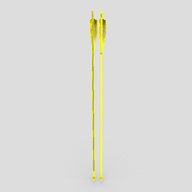 Wooden Arrow 1 - low poly PBR 3d model