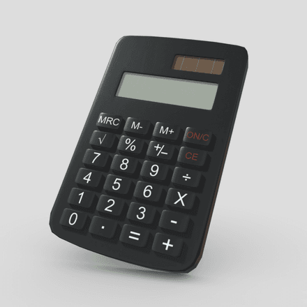 Calculator - low poly PBR 3d model