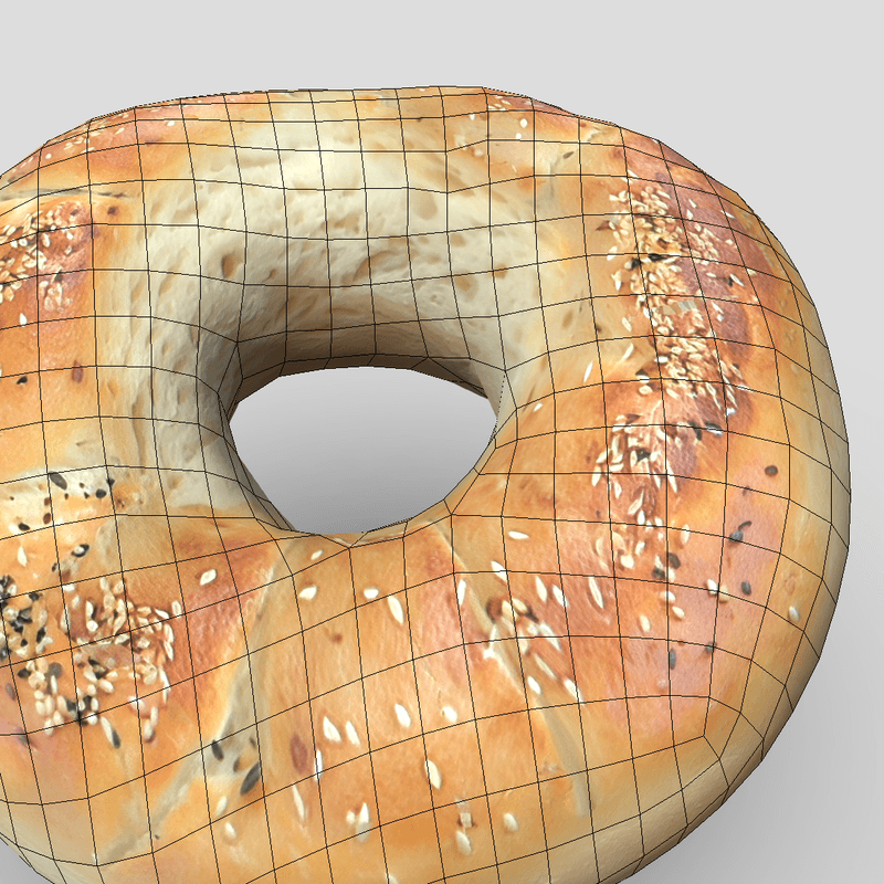 Bagel - low poly PBR 3d model