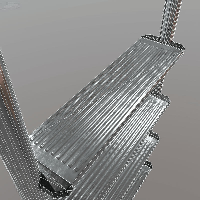 Pool Ladder - low poly PBR 3d model