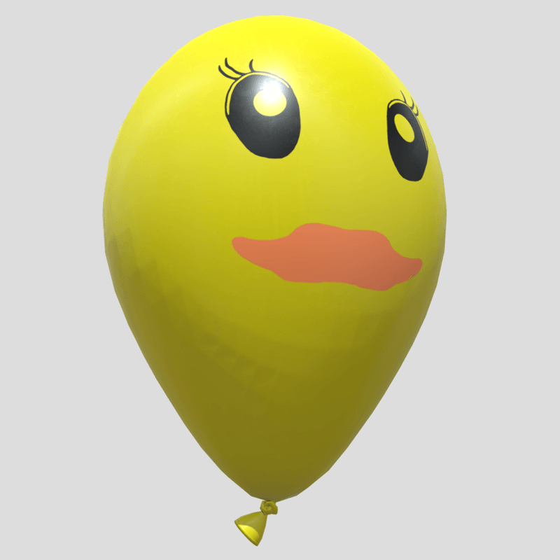 Balloon 2 - low poly PBR 3d model