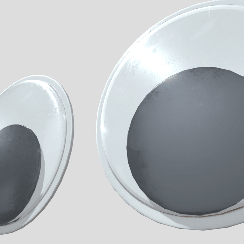Wiggle Eyes - low poly PBR 3d model