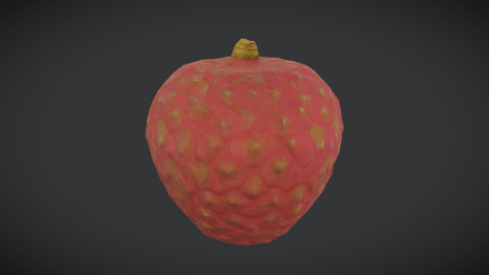 Lychee - low poly PBR 3d model