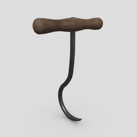 Meat Hook 6 - low poly PBR 3d model