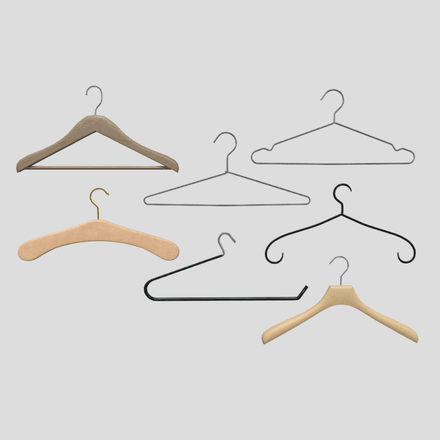 Hanger Pack - low poly PBR 3d model