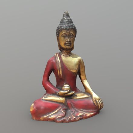 Buddha - low poly PBR 3d model scan