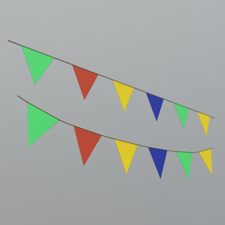 Pennant - low poly PBR 3d model