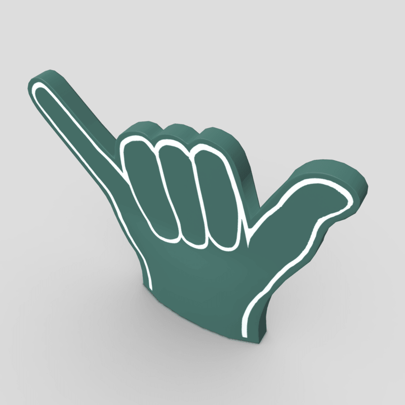 Foam Finger 4 - low poly PBR 3d model