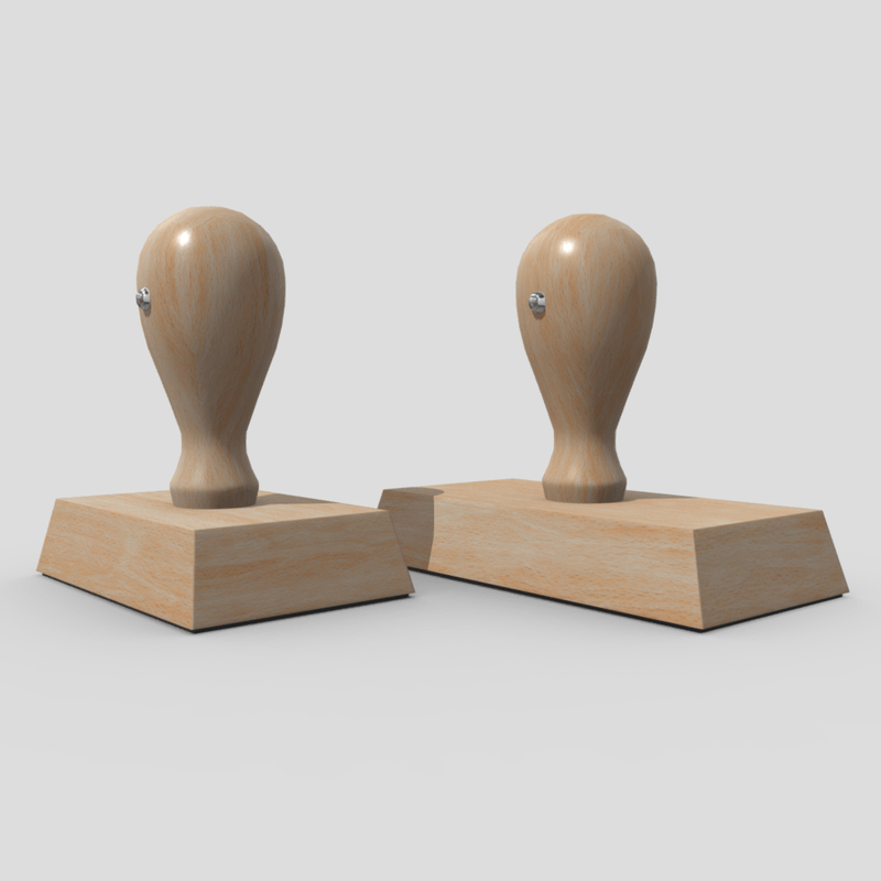 Rubber Stamp 2 - low poly PBR 3d model
