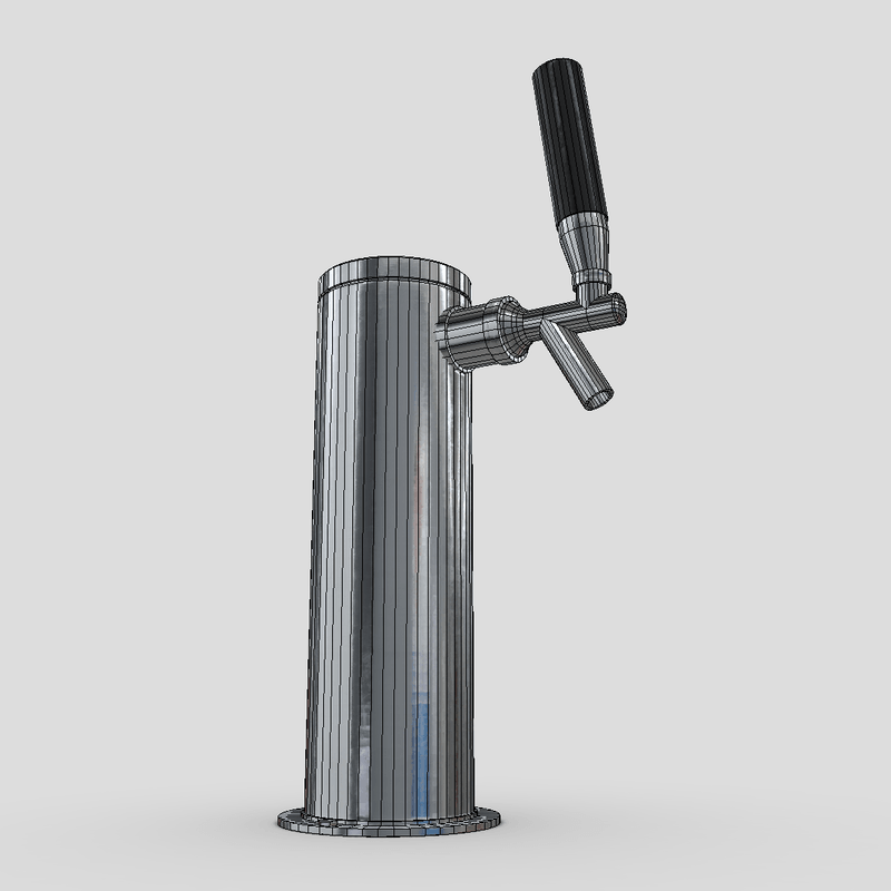 CC0 - Beer Tap - low poly PBR 3d model