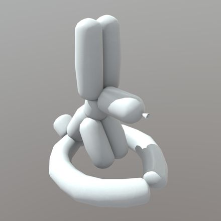 Balloon Rabbit - low poly PBR 3d model