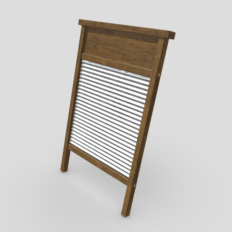 Washboard - low poly PBR 3d model
