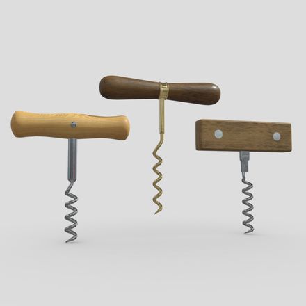 Corkscrew Pack - low poly PBR 3d model