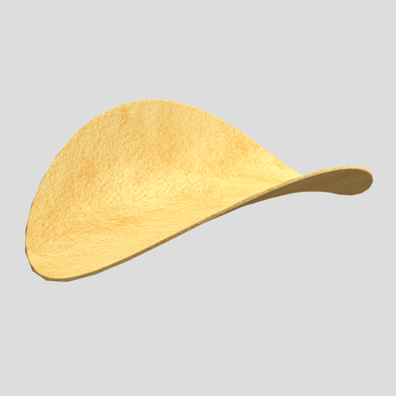 Potato Chip - low poly PBR 3d model