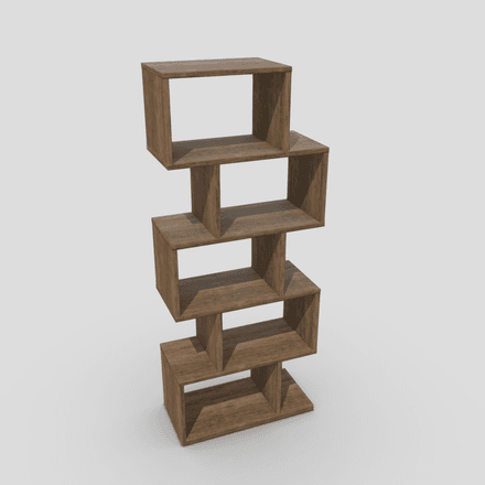 Shelf 8 - low poly PBR 3d model