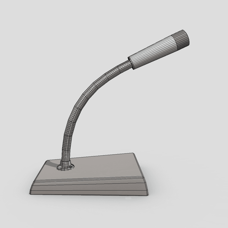 Intercom Microphone - low poly PBR 3d model