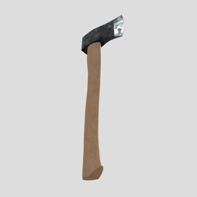 Hatchet 2 - low poly PBR 3d model