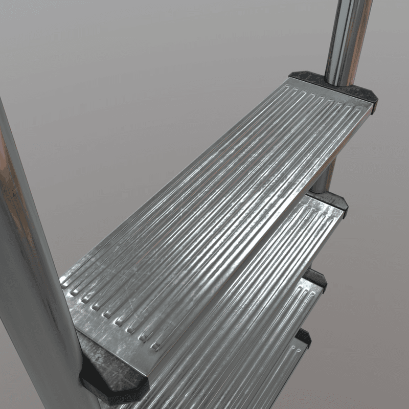 Pool Ladder - low poly PBR 3d model