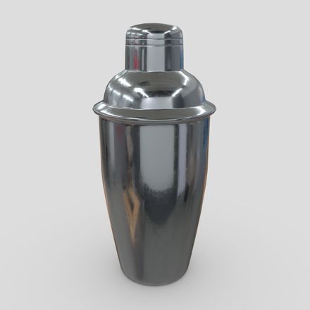 Cocktail Shaker - low poly PBR 3d model