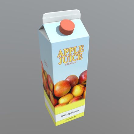 Apple Juice - low poly PBR 3d model