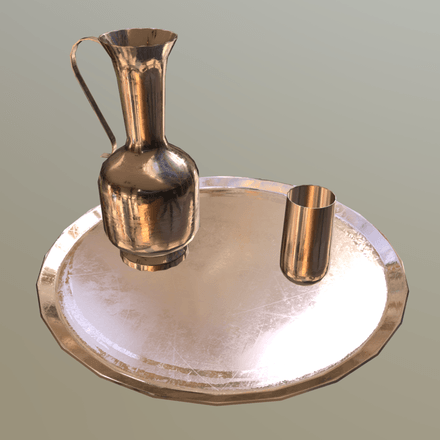 CC0 - Water Carafe - low poly PBR 3d model