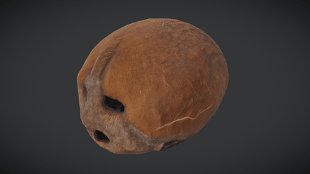Coconut - low poly PBR 3d model
