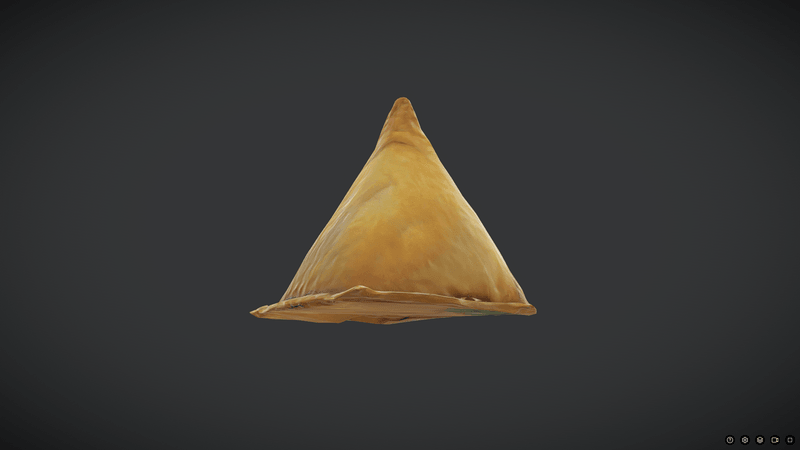 Samosa - low poly PBR 3d model