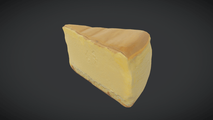 Cheese Cake Slice - low poly PBR 3d model