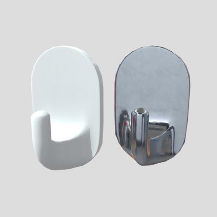 CC0 - Coat Hook 4 - low poly PBR 3d model