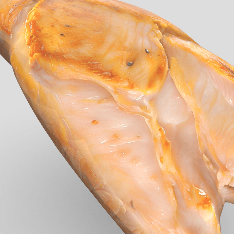 CC0 - Cooked Chicken Breast - low poly PBR 3d model