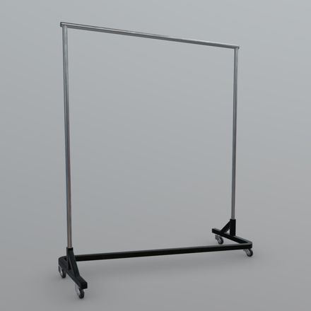 Clothes Rack - low poly PBR 3d model