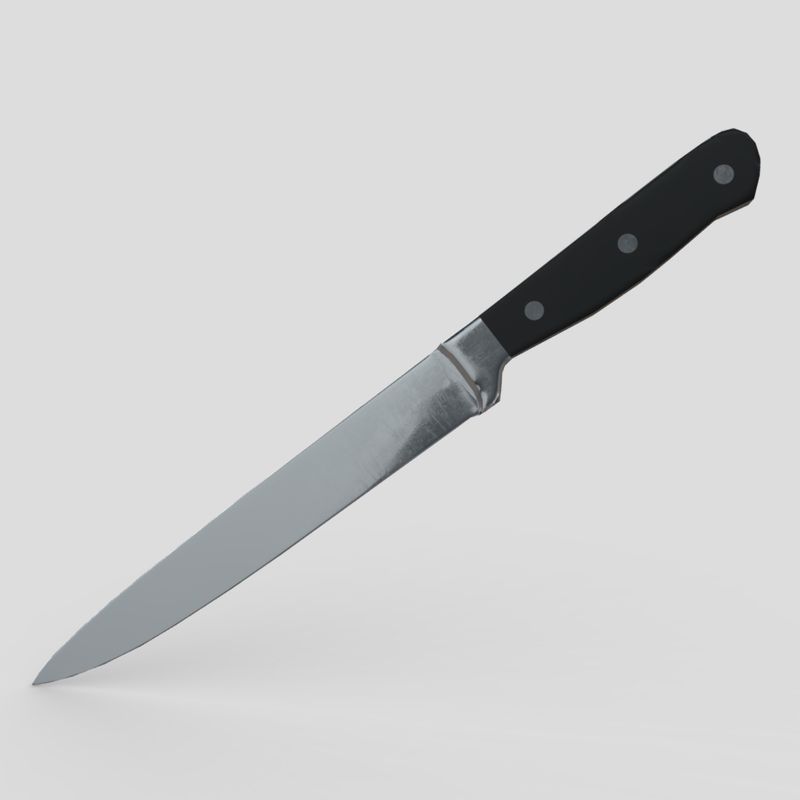 Kitchen Knife 2 - low poly PBR 3d model