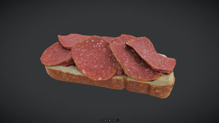 Sandwich Salami - low poly PBR 3d model