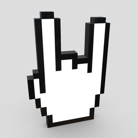 Cursor Hand 5 - low poly PBR 3d model