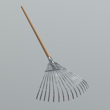 Rake 2 - low poly PBR 3d model