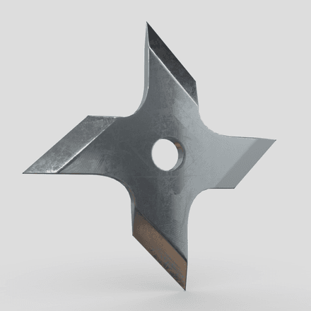 Shuriken 2 - low poly PBR 3d model