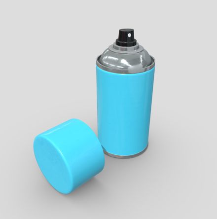 Spray Can 2 - low poly PBR 3d model