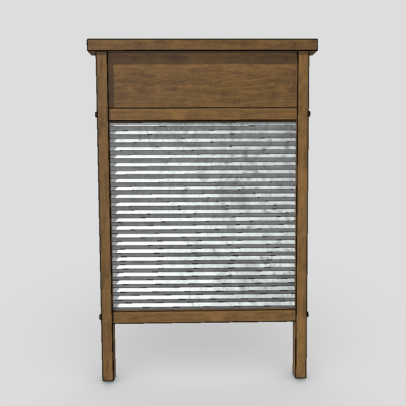 Washboard - low poly PBR 3d model